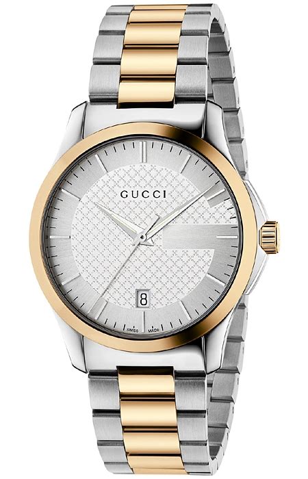 gucci g-timeless two-tone bracelet men's watch|g timeless watch 38mm Gucci.